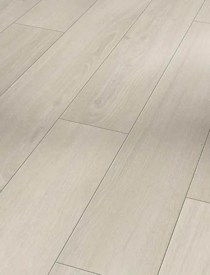 Panele laminowane PARADOR Classic 1050, 4V Dąb Skyline Biały AC5 8mm 48h PREMIUM
