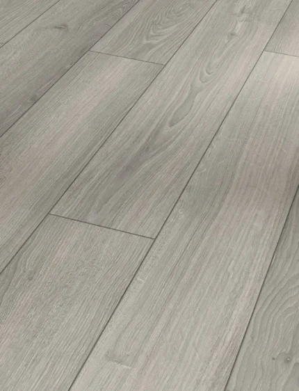 Panele laminowane PARADOR Classic 1050, 4V Dąb Studioline Jasnoszary AC5 8mm 48h PREMIUM