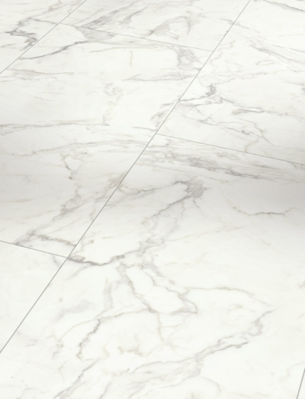 Panele PARADOR Modular ONE Oversize tile, 4V Marmur Eos Biały 8mm 100h PREMIUM